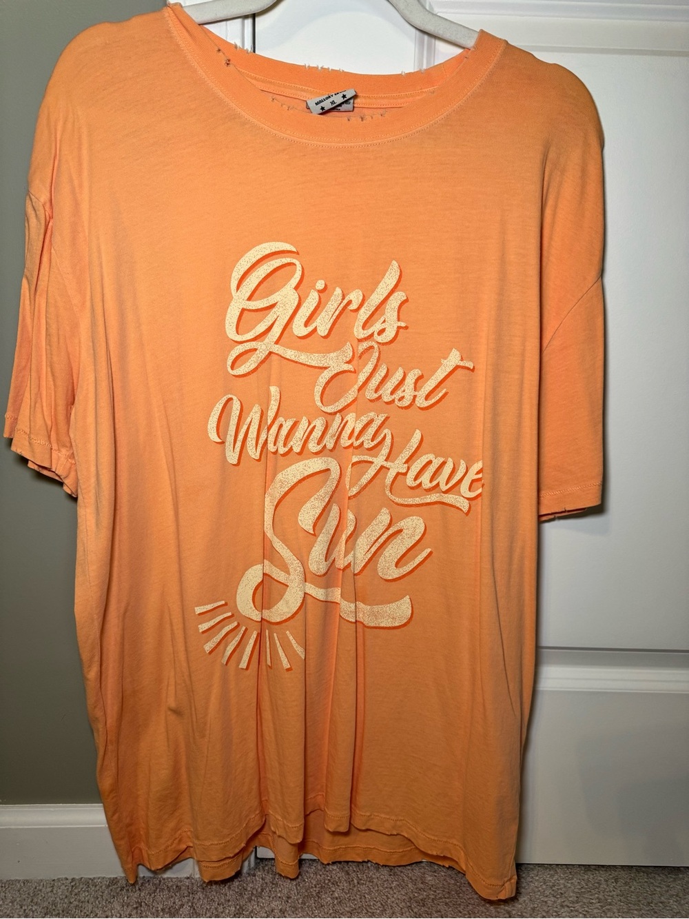 Mallory Ervin Living Fully Co. Girls Just Wanna Have Sun Orange Graphic Tee